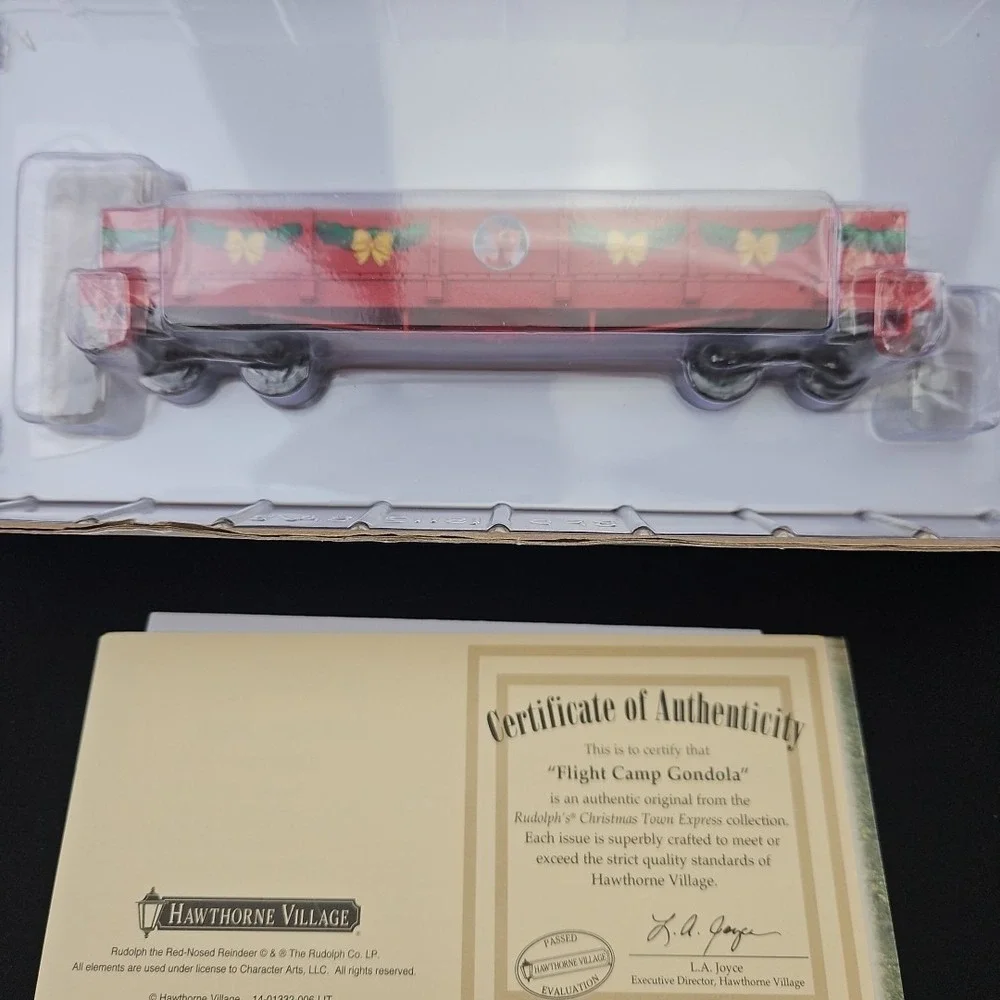 Hawthorne Village‎ Rudolph Christmas Town Train Flight Camp Gondola Car New COA